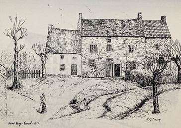 Les maisons sur l'îlot - dessin Antoine Gilissen