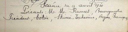 Délibé 9 avril 1930 - subside de 1500 FB - 01