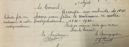Délibé 9 avril 1930 - subside de 1500 FB - 02