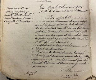 Donation terrain - au commissaire d'arrondissement